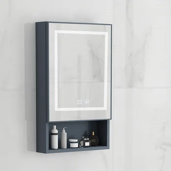 Vlastní díru-volný prostor hliník zrcadlová skříňka chytrý malý byt 40 skladovací skříň koupelna s světlo závěsné skříňky