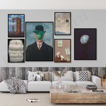 René Magritte umění, výstava, plakát, tisk, retro umění abstraktní plakát, umění zdi dárek kreativní domácí dekorace