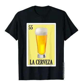 La Cerveza Loterie Dárek - Mexické Loterie La Cerveza T-Shirt Nový Design Pánské Topy Tees Vintage T Shirt Bavlněné Moto Biker
