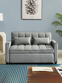 Jednoduchý obývací pokoj dvojí účel multifunkční skládací rozkládací pohovkou, ložnice velvet rozkládací pohovkou