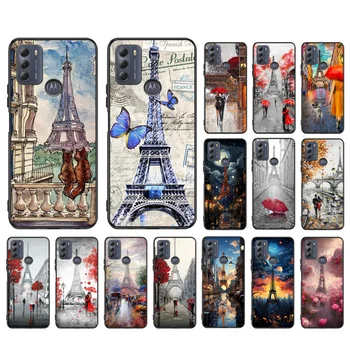 Eiffelova Věž Umělecká Telefon Pouzdro Pro Moto G84 G22 G32 G42 G52 G62 G53 G60 G72 G60S G100 G10 G20 G30 G13 G50 G 5G G Čistého