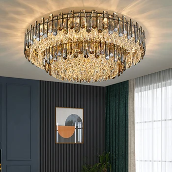 Luxusní Obývací Pokoj Strop Pro Velké Moderní Křišťálové Lampy Domů Dekorace Cristal Lustre Ložnice Zlata Svítidlo