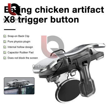 1 Pár X8 PUBG Mobilní Herní Ovladač Gamepad Trigger Aim Tlačítko Střílet L1R1 Střelec Joystick Pro iPhone Android Chytrý Telefon