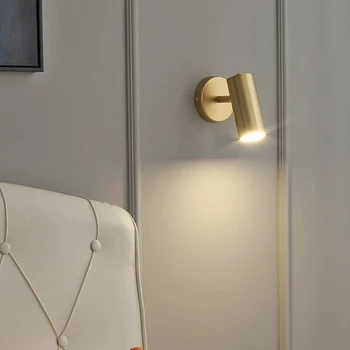 Nordic nástěnné svítidlo Zlaté Americký styl iron art ložnice noční lampa moderní obývací pokoj LED nástěnné svítidlo mirror light E27