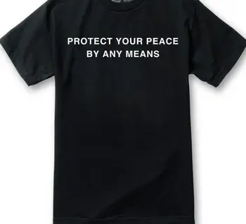 Chraňte Svůj Mír všemi Prostředky tričko Retro 90s Hip Hop, Rap, Trap Protest Láska