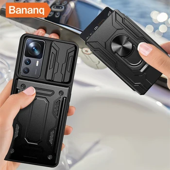 Bananq Nárazuvzdorné Pouzdro Pro Xiaomi 11 Lite 11T 11X Poco X3 M3 F3 Stojan Kryt Pro Redmi 9 9A 9C 10 K40 Poznámka 8 10 10 Pro 5G Max 4G