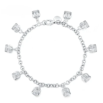 Nové 925 Stříbrný Náramek Malý, Koruna, Náramek Módní Šperky Pro Ženy Kouzlo Šperky Dárkové