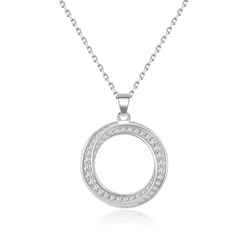 Módní a Luxusní Mobius Náhrdelník pro Ženy S925 Stříbrný Obojek Řetěz s Mikro Plný Diamantový Přívěšek