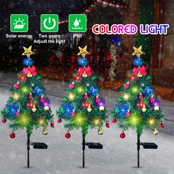 LED Solární Vánoční Strom Výzdoba Světla Venkovní Vodotěsné Zahrada Trávník Vánoční Strom Sázce Světlo Pro Cestu Dvoře Vánoční Dekorace