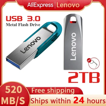 Lenovo 2TB USB Flash Disky Vysoká Rychlost Kovový flash disk 1TB 128GB Držet Vodotěsný Přenosný Disk Memoria Skladování U Disk Pro PC