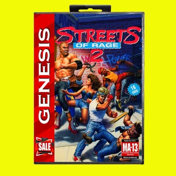 Streets Of Rage 2 MD Herní Karta 16 Bit USA Kryt pro Sega Megadrive Genesis Video Herní Konzole Kazety