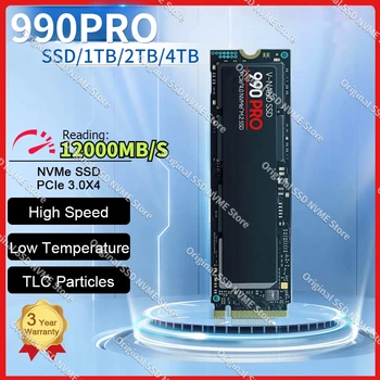 Původní 990pro NVMe SSD 4 TB 2 TB Pevný Disk Interní Herní Solid State Drive Gen4 PCIe 500GB HDD 1TB M. 2 2280 až 7500 MB/s