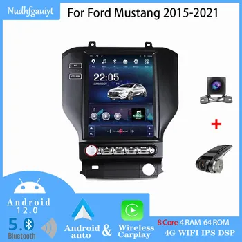 Tesla Styl, Dotykový Displej Android 12 autorádia Pro Ford Mustang 2015-2021 Auto Multimediální Přehrávač, GPS Navigace DSP WiFi Carplay