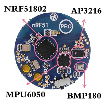 NRF51802 AP3216 MPU6050 BMP180 Bluetooth 4.0 modul teplotní čidlo vzduchu čidlo tlaku Akcelerometr, Gyro, Okolního světla