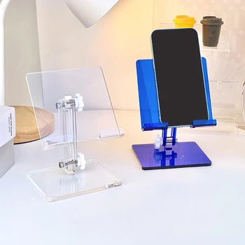 Akrylové Tablet Stand Desktop Nastavitelný Skládací Transparentní Držák Pro Mobilní Telefon Pad