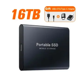 Přenosný SSD 1TB/16 TB Externí ssd USB 3.0/ Pevný Disk vysokorychlostní paměťové Zařízení Pro Notebooky/Stolní počítače/Telefonu