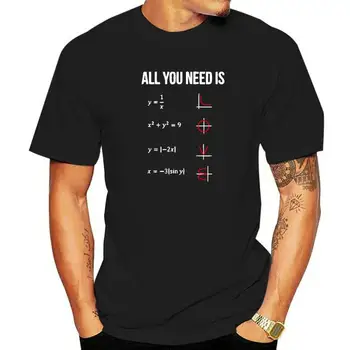 Vše, co Potřebujete, Je Láska Matematika Trička Legrační Dárek k Narozeninám Pro Muže, Muž, Lidi, Lidi, Ležérní Fitness Krátký Rukáv O Krku Bavlněné tričko