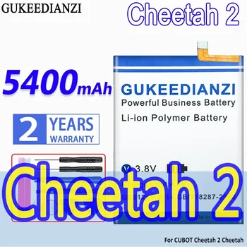 GUKEEDIANZI Vysoká Kapacita Baterie Cheetah2 5400mAh Pro CUBOT Gepard 2 Mobilní Telefon Bateria