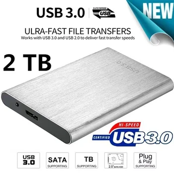 Originální Přenosné vysokorychlostní SSD/HDD 2TB/4 TB/8 TB/16 TB/30TB Externí Pevný Disk Mass Storage USB 3.0 Rozhraní Paměti Pevný Disk