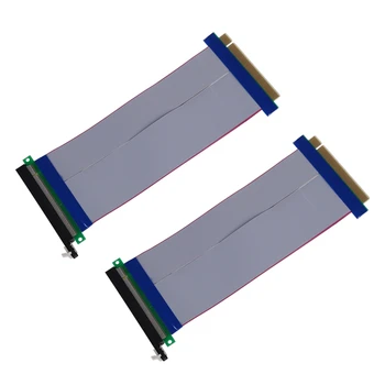 2X PCI-E Express 16X Riser Card Extender Prodlužovací Kabel Ribbon Flex