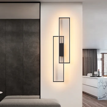 Moderní Minimalistický Obývací Pokoj Pozadí Stěny Lampy Kreativní Obor Verandě Uličky Osvětlení Ložnice Noční Led Geometrické Nástěnné Svítidlo