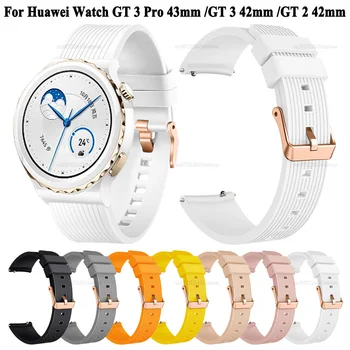 Pro Huawei Watch GT 3 GT 2 GT2, GT3 42mm GT3 Pro 43mm Náhradní Silikonové 20mm Náramek Popruh Náramek Band Correa Příslušenství