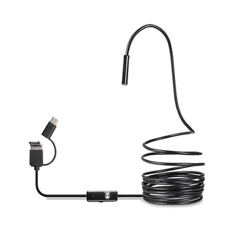 USB Endoskop Typu C Boroskop pro OTG Android Telefon 7mm Inspekce Had Fotoaparát,Měkké Kabel 3,5 M