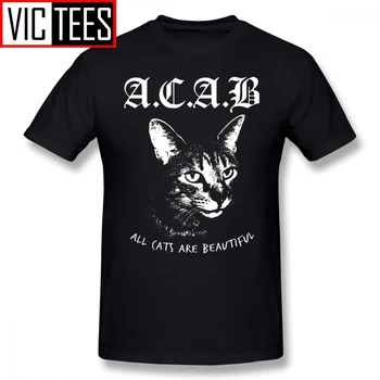 Pánské Acab T Košile Karikatura Tisk ACAB T-Shirt 100% Bavlna 5x Tričko Muž Legrační Ležérní Tištěné Streetwear Tričko