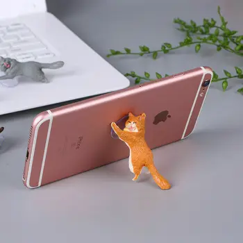 Univerzální Cat Podpora Tablety psací Stůl Roztomilý Kočka Stojan, Držák Mobilního Telefonu Přísavky pro IPhone Xiaomi Desktop Dekorace Telefon Přilnavost