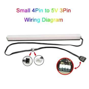 4 Pin na 3-Pin 5V ARGB Konverzní Kabel ARGB Splitter Kabel 5V 3Pin 4 Pin ARGB Prodlužovací Kabel pro Počítač DropShipping