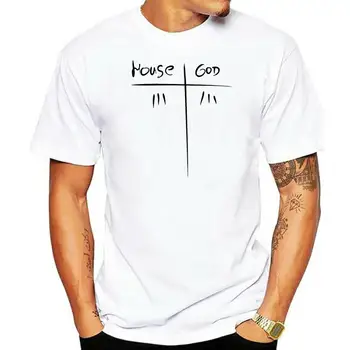 House Vs Bůh Novinku T Shirt pro Muže Hugh Laurie Doktora House Krátký Rukáv Šaty Plus Size Tričko Bavlna, Kolem Krku Tričko