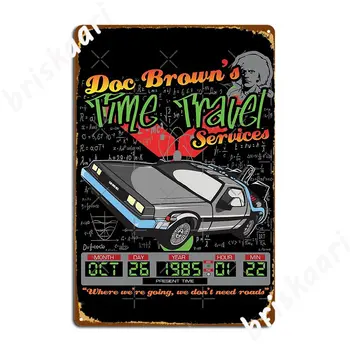 Doc Brownovi Času Delorean Cestovní Služby Kov Podepsat Zdi Jeskyně Plakety Osobní Nástěnná Malba Tin Znamení, Plakát