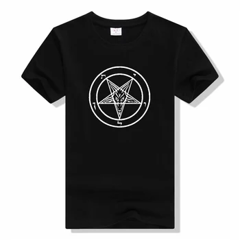 Pentagram Gotické Okultní Satan Hot prodej Ženy T Košile Módní letní nové o-krk tees ležérní krátký rukáv t košile