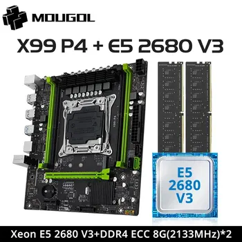 MOUGOL X99 Gaming základní Desky Sada s Intel Xeon E5 2680 V3 CPU a Dual Channel DDR4 8Gx2 2133MHz ECC RAM M. 2 pro Počítače Combo