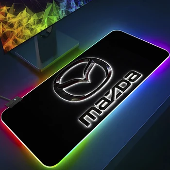 2023 Luxusní M-Mazdas logo RGB počítač gamer keyboard mouse pad LED světlo-emitující podložka pod myš gumové herní počítač podložka pod myš