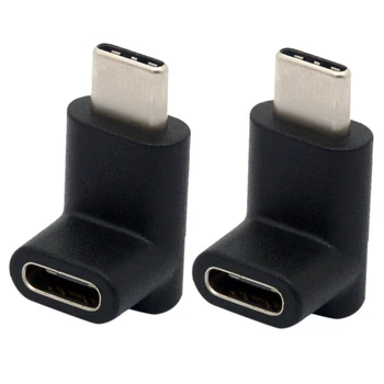 2X 90 ° Typ C Adaptér, USB C Samec Samice Adaptéru směrem Nahoru A Dolů pod Úhlem USB-C, USB 3.1 Type-C Konektor