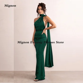 Mignon Charmeuse Ples Šaty s hlubokým Výstřihem Mořská panna Večerní Podlahy Délka Ohlávka Formální Elegantní Party Šaty pro Ženy 2023