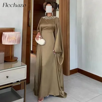Flechazo Ples Šaty Ó Krku Sexy s hlubokým Výstřihem Pearl Korálkový Saúdská Arábie Večerní Šaty Pro Ženy 2024 vestidos para eventos especial
