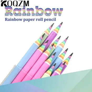 1KS Rainbow Barevný Papír Tužku dětské Psaní A Malování HB Profesionální Umění Skica, Komiks, Pero, Kancelář, Školní Potřeby