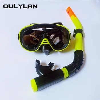 Oulylan Profesionální Šnorchlování, Potápění Masku a Šnorchl Brýle, Brýle Plavání Potápění Easy Dech Tube Set Maska Šnorchl