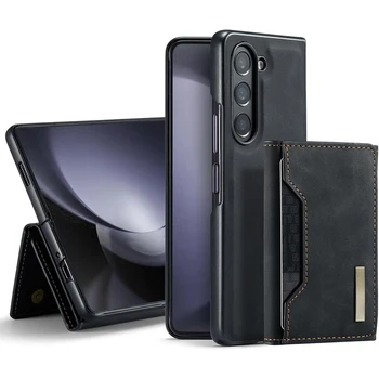 Pouzdro pro Samsung Galaxy Složit Z 5, Kožený Kryt Zpět Magnetické Odstranění Card Slot, Nárazuvzdorné Pouzdro