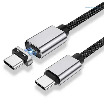 C5AB Magnetický USB Typu C Adapter 100W PD Datový Kabel pro Tablet, Notebook