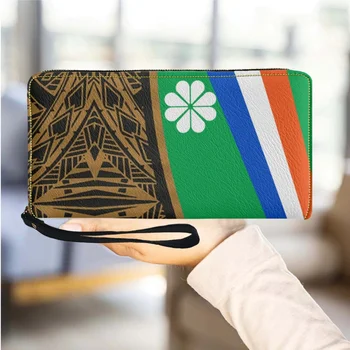 Marshall Ostrova Kwajaleinu Vlajka Ženy Peněženky Polynésie Luxusní Kožená dámská Kabelka se zapínáním na Zip Ležérní Multifunkční Držitel Karty