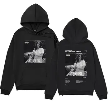 Zpěvačka Lana Del Rey Mikiny Ultraviolence Hudba Ablum Tisk Mikina Muži Ženy Hip Hop Vintage Punk Harajuku Mikina Streetwear