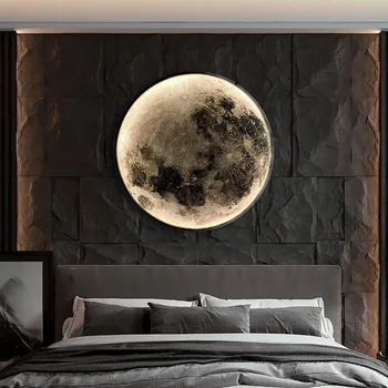 Novinka Led Moon Nástěnné Svítidlo pro Obývací Pokoj Ložnice Planety Svícnu Svítidlo Svítidlo Domů Vnitřní Dekorace Doprava Zdarma