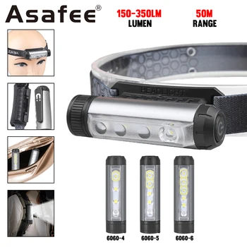 Asafee 6060 LED UV Světlo 350LM 50M Rozsah Světlomet IPX4 Vodotěsné Postavena-v Baterii Dobíjecí 47G Lehká Magnetická